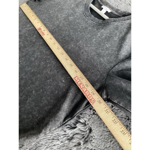 Daily Ritual Women's Long-Sleeve Crewneck Sweatshirt Side Cutouts Black Medium - Picture 6 of 7